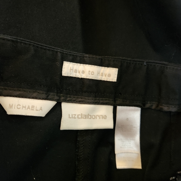 Liz Claiborne Michaela Black Pants, Short - Picture 3 of 5